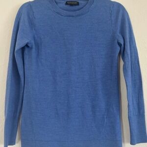 Old money, minimalist Banana Republic 100% Merino Wool Cornflower Blue Sweater S